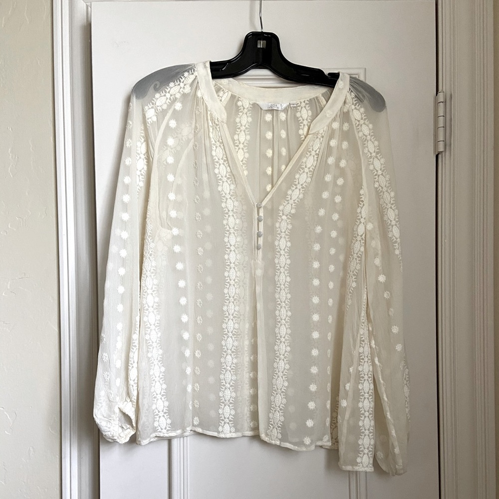 Anthropologie Mesh Blouse